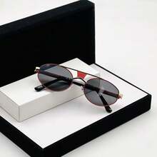 1 paire de lunettes de luxe à monture complète pour hommes 2026, style rétro décontracté, convient pour la photographie, la conduite, les voyages, la plage, la vie quotidienne et d'autres occasions. Couleur unie rétro - Multicolore - Voir 7