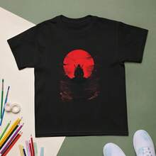 Camiseta juvenil - Shadow  Rising – Camiseta con gráfico de sol rojo - Negro - Ver 1