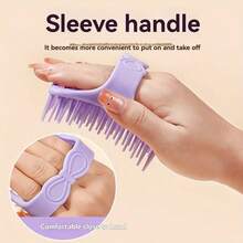 1pc Scalp Massage Shampoo Brush, Handheld Anti-Itch Shampoo Massage Comb, Suitable For All Hair Types, Hollow Design Better Fits Scalp, Dry And Wet Use Hair Comb, Suitable For Shower, Bath, Hair Washing, Hair Styling, Scalp Massage, Perfect Gift For Mother, Girlfriend And Female Friends - Multicolor - View 2