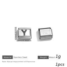1 buah Rantai Gelang Modular Huruf Italia dari Baja Tahan Karat, Aksesori Perhiasan DIY yang Dapat Dilepas, Cocok untuk Gelang Harian Pria dan Wanita - modul jam tangan - View 23