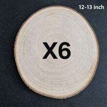 10Pcs Natural Wood Slices 12-13 Inch Rustic Paulownia Wood Rounds For Wedding Centerpieces, DIY Crafts, Home Decor, Party Table Decoration - A - View 12