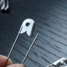 50pcs Stainless Steel Pin Brooch For Diy Jewelry Making Craft Supplies, 5 Different Sizes Of Safety Pins, Durable Safety Pins, Small And Large Safety Pins, Suitable For Sewing And DIY Arts And Crafts - B-Silver - View 9