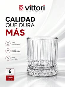Juego de 6 vasos whyskero 350 ml - Blanco - Ver 2
