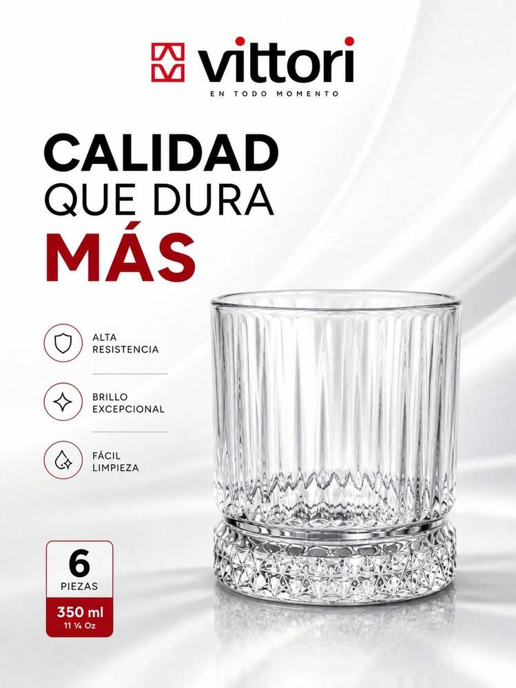 Set Of 6 Highback 400ml Glasses - 白色 - 查看 2