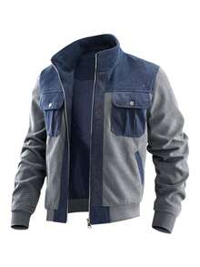 Men's Autumn/Winter Fashion Casual Jacket, Minimalist Versatile Stylish Men's Jacket - Grey - View 5