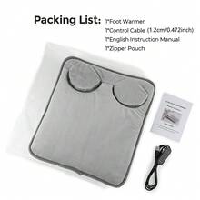Hailicare Electric Foot Warmer Pad, Soft Plush Surface, Home Foot Warmer Pad, 4 Temperature Settings, 4 Timer Functions, Fast Heating, Suitable For Bed, Office, Under Desk And More - Grey - View 11