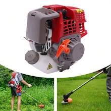 SENDERPICK 4-Stroke Gasoline Engine Pull Start Gasoline Engine Single Cylinder 4-Stroke Engine - Red - View 9