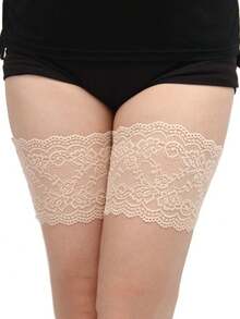 1 Pair Elastic Lace Trim Anti-Chafing Thigh Bands,Non-Slip Silicone Sock Covers, , Invisible Friction-Resistant Stockings,For Inner Thighs To Prevent Chafing And Friction Home - Multicolor - View 19