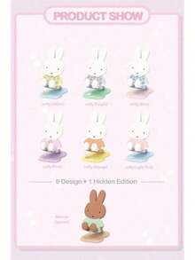 Miffy 可折疊手機支架盲盒系列:官方兔子主題手機架,耐用 ABS 塑料與矽膠材質,輕巧可折疊便攜,可愛卡通設計,適用於大多數智慧型手機 - 彩色 - 查看 9