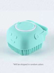 1pc Pet Bath Brush, Silicone Massage Rubber Bath Comb With Shampoo Dispenser, Grooming Tool For Dogs And Cats, Random Color - Multicolor - View 12