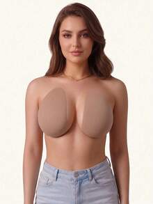 4Pcs Plus Size Lift Silicone Pasties For Large Bust, Anti-Slip Waterproof Bra Pads For Backless Camis - Multicolor - View 3