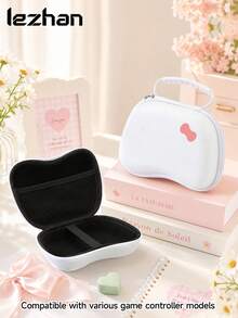 1pc Pink Bow Print Pattern, Pure Black And White Design Game Console Controller Storage Bag, Compatible With PS5 Game Console Controller Storage Bag, Dustproof And Scratch-Resistant, Portable Storage To Protect Your Favorite Console, The Best Gift For Switch Players - View 11
