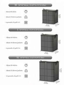 Black Thickened Durable Large Capacity Portable Storage Bag, Closet Organizer Bag, Clothing And Bedding Storage Bag - View 10