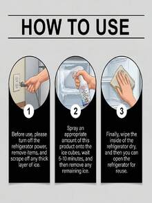 Defrosting Spray, Daily Cleaning Household Refrigerator Freezer De-Icing Defrosting Easy-To-Use Multi-Functional Spray, Convenient And Fast For Daily Use, Immediate Effect, Gift For Family And Friends - A - View 5