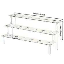 2-Tier/3-Tier/4-Tier Transparent Acrylic Ice Cream Cone Holder, Ice Cream Cone Display Rack, Suitable For Popcorn, Ice Cream Display, Birthday, Wedding And Party Multi-Purpose Decoration, Portable And Detachable - Clear - View 11