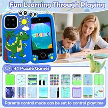 Rechargeable Kids Toy Phone, 2.8 Inch Touch Screen, Dual Camera, Boys And Girls Daily Play Toy - Multicolor - View 5