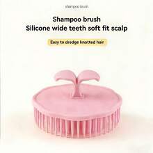 2pcs Scalp Massage Hair Brush | 8cm Wide Comb Surface Covers Large Area, Soft Silicone Wide Teeth Target Tangles, Circular Massage Structure Mimics Finger Pressure, Easy Lather Design Enhances Cleaning Efficiency, Fully Washable Without Residue, Material Balances Scalp Health And Sustainability - A - View 10