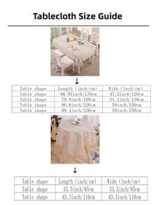 HXARTMIS 1pc French Vintage Lace Trimmed Tablecloth, Linen Texture Rectangular Table Cover, Embroidered Floral Lace Edging, Washable Dining Table Cloth, Suitable For Kitchen, Wedding, Party And Home Decor - Grey Hemp - View 8