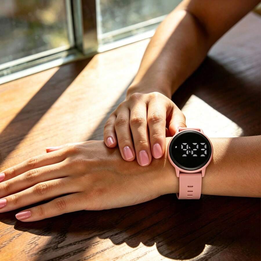 ZOEA 1 pieza Reloj digital minimalista para mujer,correa de silicona ultra suave, pantalla LED clara,ligero y cómodo, ideal para uso diario,regalo perfecto