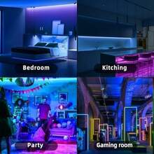 Super Bright LED Light Strip, RGB Color-Changing, Supports Remote Control And Mobile App Control, With Timer Function - A Cool Lighting Fixture Suitable For Living Rooms, Bedrooms, And Home Decoration - UK Plug(220-240V) - View 4