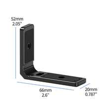 Placa de liberación rápida en forma de L con rosca de 1/4" & orificio ARRI, montaje de cambio rápido horizontal y vertical para cámara de acción Insta360 Ace - Ver 6