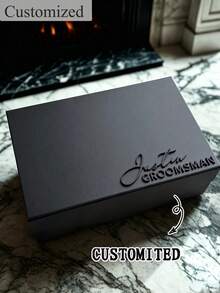 Personalized Gift Box With Lid, Customized Name Gift Box, Personalized Text Wedding Gift Box, Personalized Magnetic Folding Storage Box, Bridesmaid Gift Box, Groomsman/Bridesmaid Box/Bridesmaid Invitation Box/Chief Bridesmaid Box/Wedding - Multicolor - View 5