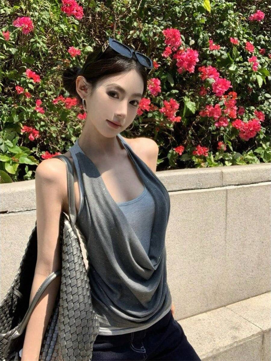 Women Tops - Grey - View 1