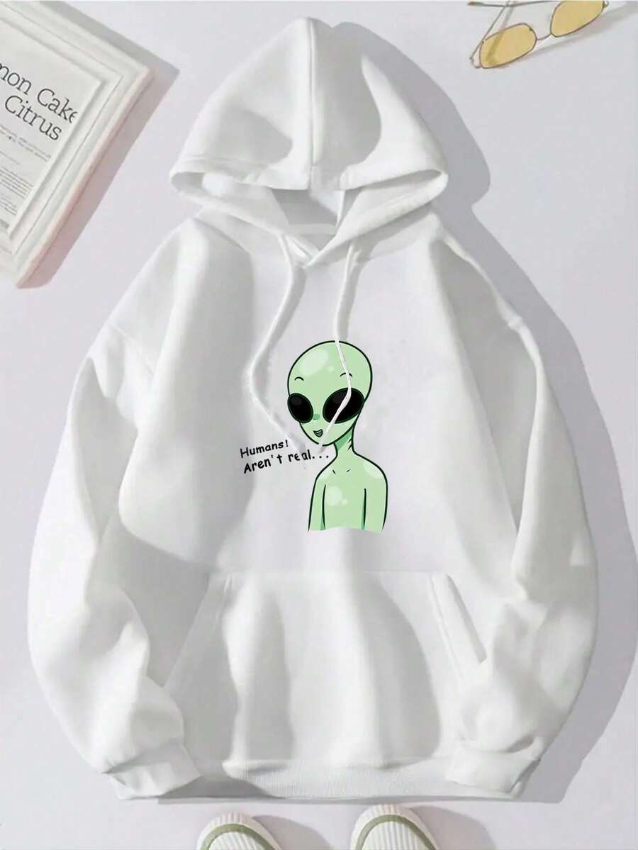 MURAMASA Men's Alien Print Sweatshirt - White - View 1