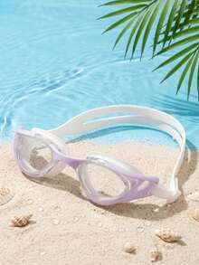 Adult Swimming Goggles Set Anti-Fog Waterproof Swimming Goggles Equipment High Definition Anti-Fog Lens-Leakproof, -Suitable For Training Swimming Pool Beach - Purple - View 6