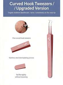 Rose Gold Stainless Steel 9Pcs Professional Acne Blackhead Remover Tools Kit, Multifunctional Pimple Comedone Extractor Tweezers Set With Portable Storage Metal Case, Facial Blemish Whitehead Popping Tool, Salon Home Daily Facial Skin Care Beaut - Multicolor - View 3