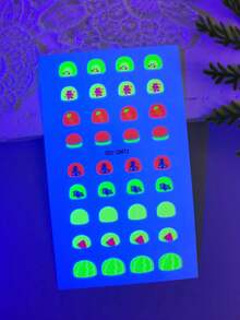 1 buah Stiker Kuku Fluorescent Bertema Buah, Dengan Desain Buah Berwarna-warni, Mudah Menciptakan Seni Kuku Gaya Musim Panas yang Eksklusif dan Enerjik untuk Anak-anak, Cocok untuk Pesta Ulang Tahun, Dekorasi Sehari-hari, dan Lainnya - MultiWarna - View 7