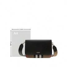 Burberry Mackford Classic Checkered Ladies Shoulder Crossbody Bag 80840251 - Black 80840251 - View 7