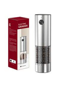 CLITON Premium Electric Salt Pepper Grinder Kitchen Cooking Tool, Perfect Holiday Gift, Aluminum & Stainless Steel Two Materials, 3 Sets Single/Double/Storage Base, External Adjustable Grind Size, Type-C Rechargeable, LED Light Lights Up When Grinding - Multicolor - View 15