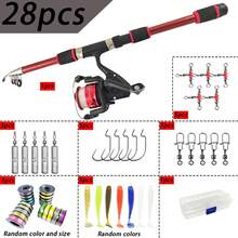 Beginner Fishing Rod Set, Telescopic Fishing Rod With Reel And Full Accessories, Pre-Tied Kite Fishing Rig, Complete Fishing Line Set - Set - View 12