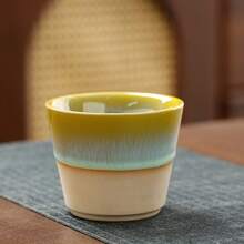 1 Stück 220ml Ofenglasiertes Saudi-Kaffeetasse, Keramiktasse für den Heimgebrauch, Latte Art Tasse, Teetasse, Feiertagsgeschenk für Familie, Freunde, Kollegen. Mehrzweck, kann auch als Kerzenhalter verwendet werden - Verschiedenfarbig - Übersicht 12