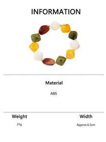 1pc/3pcs Fashionable Personalized Beaded Bracelet Bohemian Style Elegant Multicolor Set Asymmetrical Beads Multi-Layer Stackable Jewelry Versatile Bangle - Beaded Bracelet - View 8