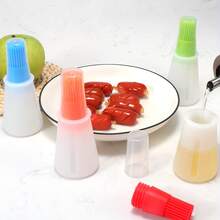 1pc Factory Stock Silicone Oil Bottle Brush With Lid, Graduated Scale, BBQ Basting Brush, Sauce Brush, Butter Brush, Kitchen Tool Wholesale - View 9