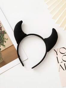 1pc Halloween Cute Horn Performance Headband Adult Horn Headband Party Funny Devil Hair Accessory - 1 - View 7