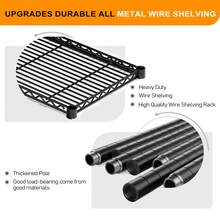 58''  Adjustable  Storage Shelves 1500LBS  NSF  Wire Shelving Unit 5 Tier Metal Shelving Storage Rack Shelves Storage Heavy Duty Garage Shelf Pantry Shelves Kitchen Shelving,  58''*71''H* - 1 - View 10