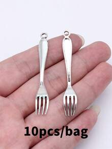 10pcs 55x8mm Fork Charms Pendant For DIY Jewelry Making Necklace Keychain Phone Chain Bracelet Making Accessories Handmade Craft Making Findings - Fork - View 11