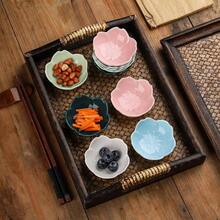 - Juego de platos de cerezo verde claro, bonitos platos de cermica rosa, plato de salsa/condimento, platos de sushi, tazn de soja, postre, platos de aperitivo, plato de servir para cocina y - verde claro - Ver 8