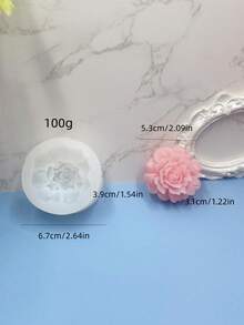 1pc Carnation Silicone Candle Mold, Clear Petal Texture, Suitable For DIY Carnation Scented Candles, Aromatherapy Plaster Diffuser Stones, Resin Crafts, Home Decor And Handmade Gift Making, Reusable, Heat Resistant, Easy Demolding, Suitable As Holiday Gift Or Home Decor Silicone Mold - A-White - View 2