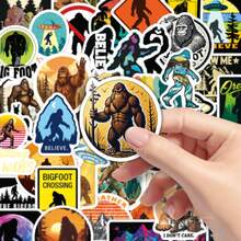 50pcs Big Foot Graffiti Cartoon Adventure Camping Creative Personalized Niche Decor Pegboard Phone Case DIY Stickers - Bigfoot - 1871X - View 7