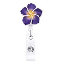 1pc Plumeria Retractable Badge Reel Clip For Doctors, Nurses And Staff - Multicolor - View 13