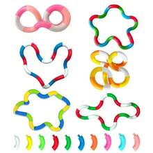 1/3/5Pcs Tangle Twisting Fidget Toy, Sensory Finger Toy For Anxiety Relief, Portable Hand Training Decompression Novelty Gift - 3PCS Random Color - View 3