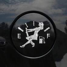 1 pieza Pegatina de coche, Pegatina de consumo de combustible, Pegatina brillante para la tapa del tanque de combustible, Pegatina decorativa para la tapa del tanque de combustible del Body del coche, Pegatina reflectante de dibujos animados personalizada para coche - Unitalla - Ver 10
