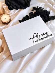 Personalized Custom Name Gift Box With Ribbon, Bridesmaid Invitation Gift Box, Gift For Her - Multicolor - View 6