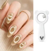 nailpop New Multifunctional Cat Eye Nail Art Tool, Can Simultaneously Create Hollows And Heart-Shaped Cat Eyes, With Handle For Quick Hollow Suction, Heart-Shaped Cat Eye Design, Spring/Summer Nail Supplies, Compact And Portable - Multicolor - View 8