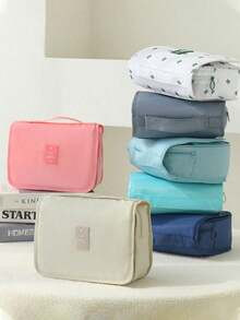 1pc Large Capacity Summer Makeup Bag, Waterproof Toiletry Organizer Pouch, Multi-Functional Travel Cosmetic Bag, Women's Travel Storage Bag, Makeup Organizer Bag, Travel Accessories, Travel Essentials, Back To School Must-Haves, Suitable For Storing And Organizing Lipstick, Toothbrush, Skincare Cream, Face Mask, Perfume, Cleanser, Etc., Birthday Gift, Graduation Gift, Holiday Gift, Bridesmaid Gift, Bedroom Decor, Room Decor - Multicolor - View 7