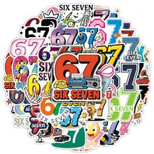 50pcs Funny Number 67 Graffiti Cartoon Personalized Creative DIY Helmet Stationery Decoration Stickers - Fun 67-1876 - View 6